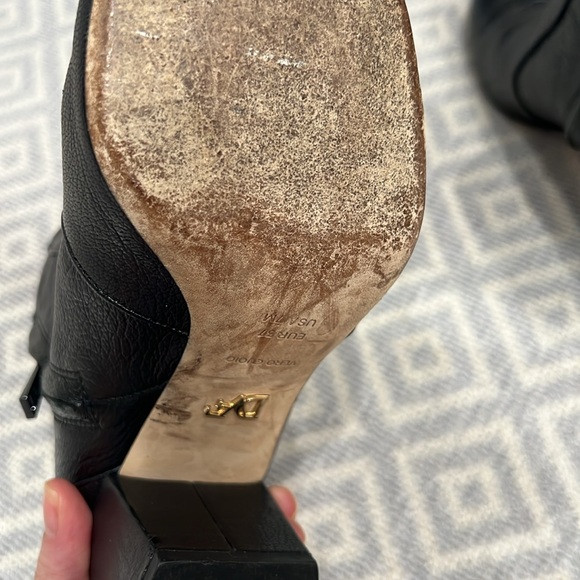 Diane von Furstenberg black leather booties 7m - Picture 7 of 7